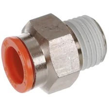 2 pc SMC CORPORATION KQ2H11-36NS Tubing Connector Fitting,Male 3/8",nickel plat