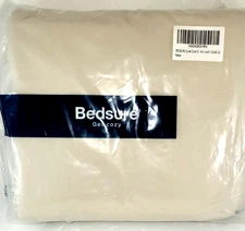 3 Pc Bedsure Get Cozy Oversized King Duvet Cover  2 King Sham Cotton Light Beige