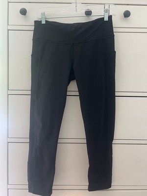 Lululemon Speed Up Crop 21'' Leggings Black Size 6 with Pockets