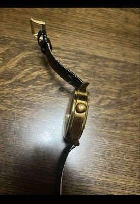 Omega Skeleton Watch Black & Gold Leather Strap Used From Japan | eBay