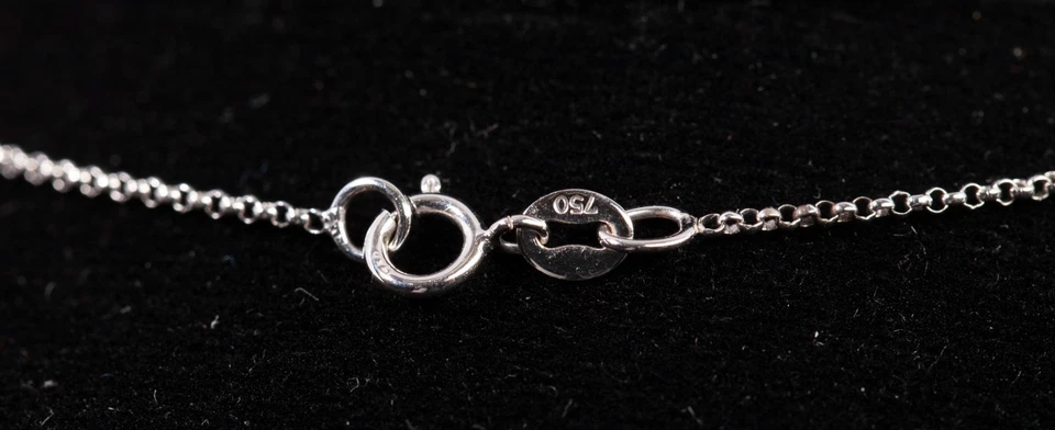 Ladies 18k White Gold Diamond Chandelier Pendant Necklace - Image 2 of 2