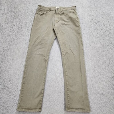 Flint And Tinder Pants Mens 33x32 Green Olive Straight Fit 365 Five Pocket Chino