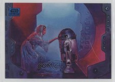 2024 Chrome Star Wars Galaxy Blue Refractor /150 Princess Leia Organa R2-D2 0b5f