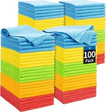 Microfiber Cleaning Cloth 100 Pack Cleaning Rags Microfiber Towel... Microfiber Cleaning Cloth 100 Pack Cleaning Rags Microfiber Towel...