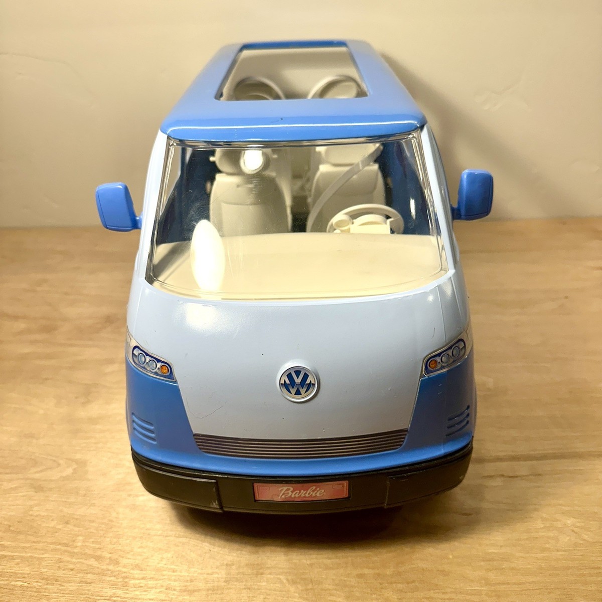 2002 Mattel Barbie Volkswagen VW Bus Microbus Blue Van Horn Works