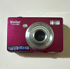 Vivitar ViviCam X024 10.1MP Digital Camera Pink FOR PARTS OR REPAIR Nonworking