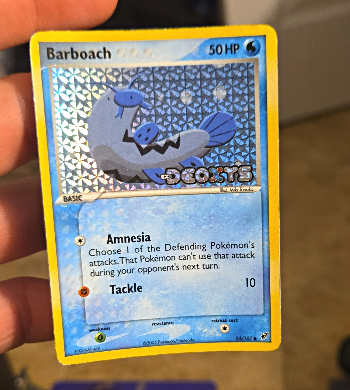 The Pokémon Company Pokémon TCG Barboach EX Deoxys 54/107 Reverse Holo 2005