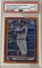 2024 Bowman Mega Box Josue De Paula Orange /25 PSA 10