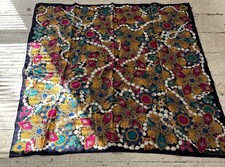 Vintage Oscar De La Renta Gems And Jewels Print Silk Scarf