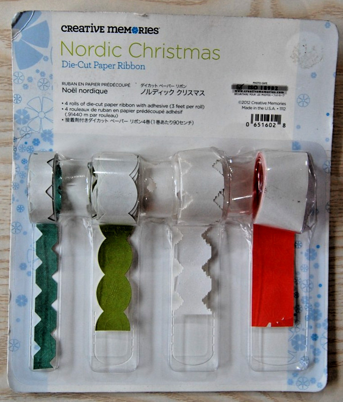 Creative Memories -  Nordic Christmas Die-Cut Paper Ribbon  - Retired NLA