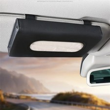 Car Tissue Holder PU Leather Hanging Napkin Box for Auto Interior