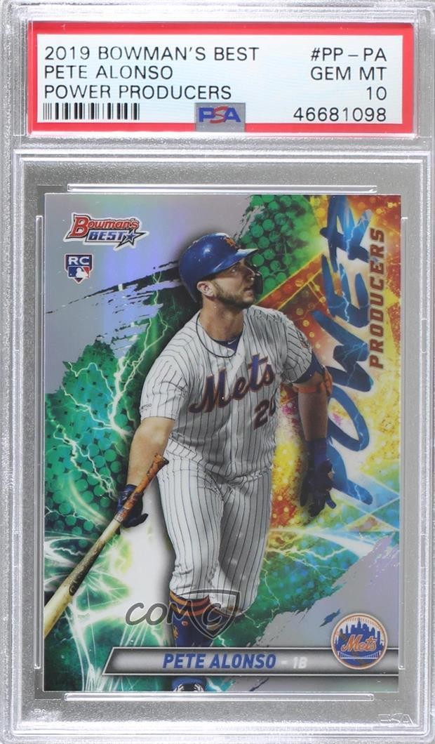 2019 Bowman's Best Power Producers Pete Alonso #PP-PA PSA 10 GEM MT 3d0