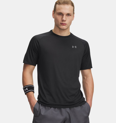 Under Armour T-Shirt Tech 2.0 UA Herren Crew Sport Gym Fußball Oberteil Tee schwarz