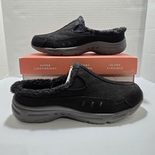 Easy Spirit Women's BCozy Travelfuzz Mule Slip-on Black Sz 7.5M New With Defects