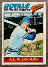 1977 Topps Baseball #580 George Brett - Kansas City Royals - NM