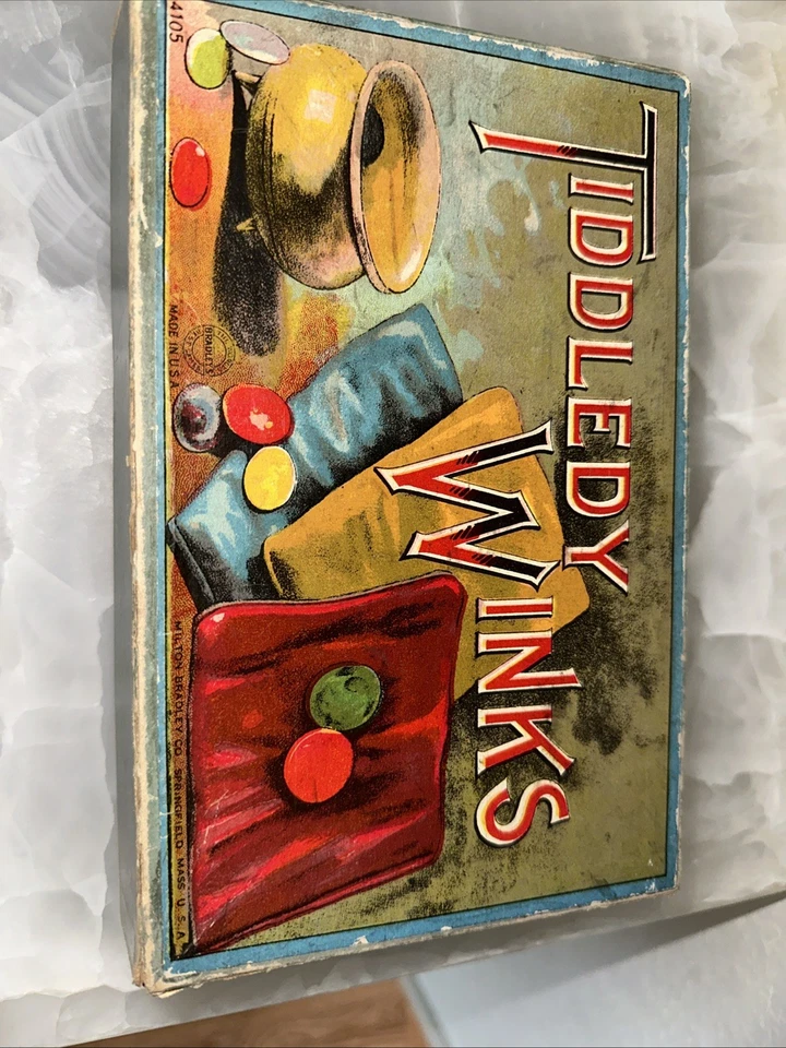 Vintage Tiddledy Winks Game Original Box Early 1900’s Milton Bradley See Pics - Image 2 of 4