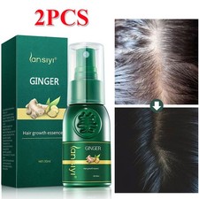 2PCS Natural Herbal Hair Growth Essence Spray Anti Hair Loss Fast Grow Serum 30g