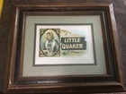 Little Quaker~Original Antique Cigar Co.Box Label Art~Stone Lithograph~Framed — photo 2