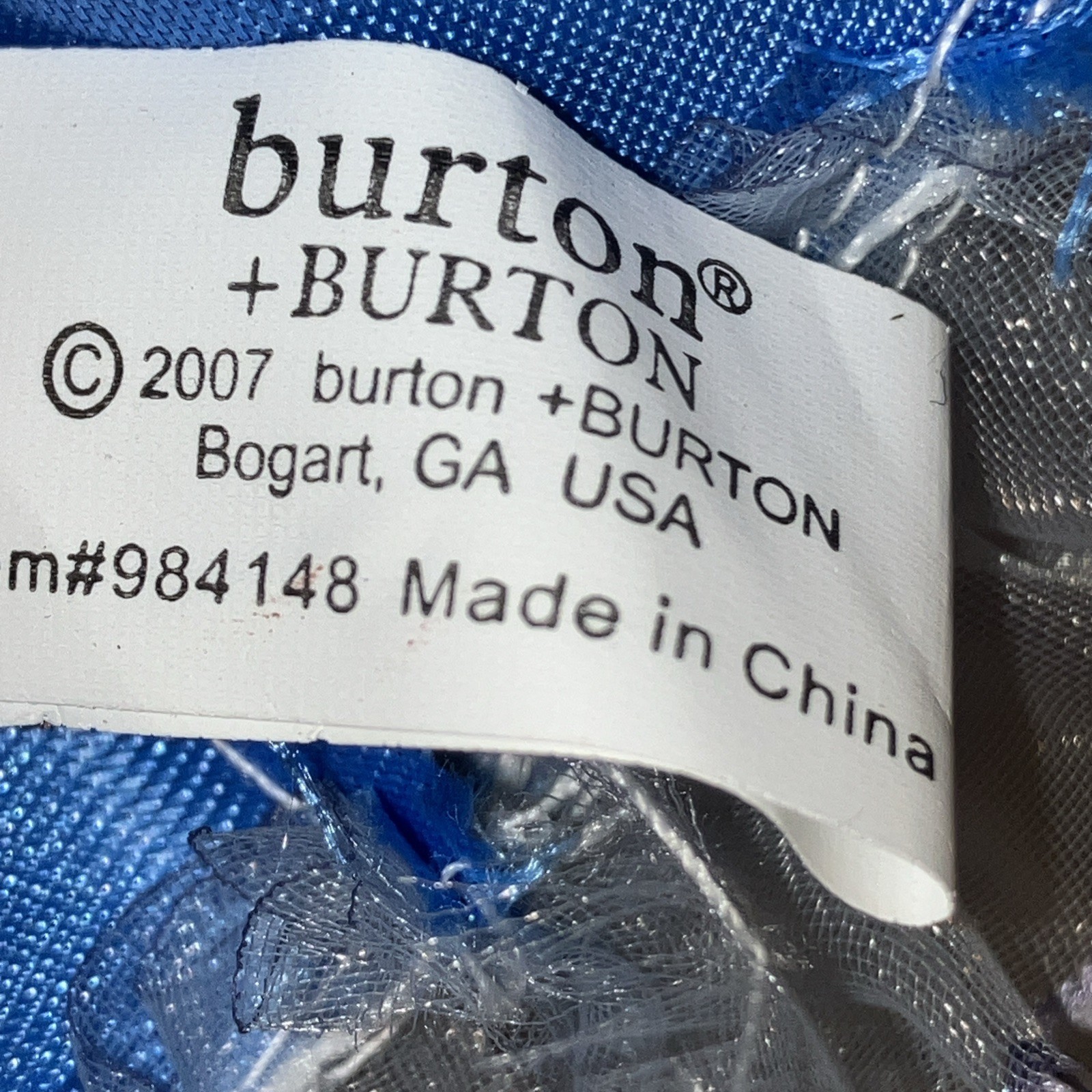 2007 Burton Doll Christmas Ornament Angel Holiday Fairy Blue 