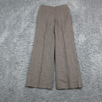 MNG Pants Womens 6 Black Wide-Leg Tweed Pull On Elastic 312PIPER 30x33* NWT