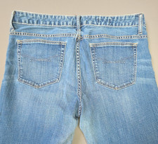 GAP 1969 Straight Jeans Womens 16/33 Blue Distressed Stretch Denim Mid Rise