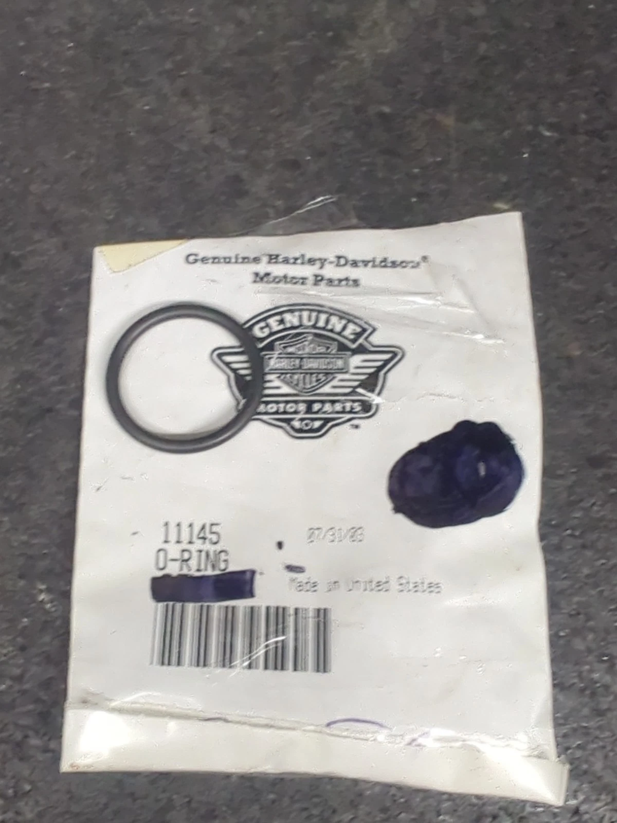 (1)  Original Harley-Davidson Motorcycle OEM Genuine O-Ring Black P/N 11145 NEW