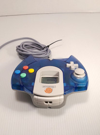 SEGA Dreamcast Controller Blue Atomic HKT-7700 & VMU Lot Tested New Batteries