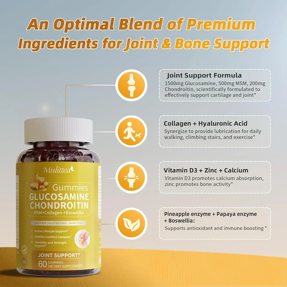 Glucosamine Chondroitin MSM + Collagen - Extra Strength Joint Support Supplement - Изображение 3 из 4