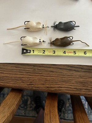 Snag Proof White Mouse Lure  Lot  BB4 Topwater