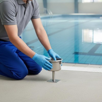 Schwimmbahn-Leinenhalter Stabil Poolrand-Einbaubecher Belastbar für
