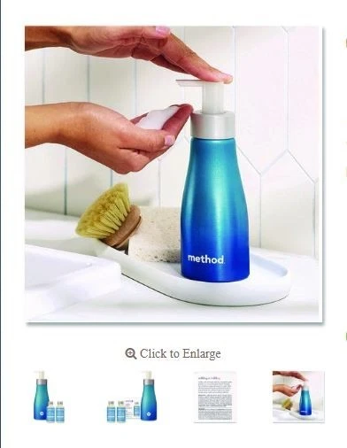 Method Refill + Reuse Kit de Refil de Sabonete Espumante para Mãos, Perfume de Minerais Marinhos, (2) 10oz - Imagem 2 de 4