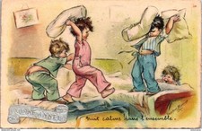 S21910 cpa Illustrateur Germaine Bouret - nuit calme dans l'ensemble .