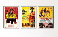 The Dollars Trilogy Movie POSTER PRINT Wall Art Vintage Cult Western Film Decor