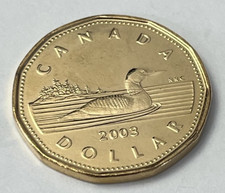 2003 Canada One Dollar Coin Loonie New Effigy