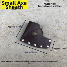 Leather Axe Sheath Sized for Common Axes Brown Cover with 10.5/13.5cm Range