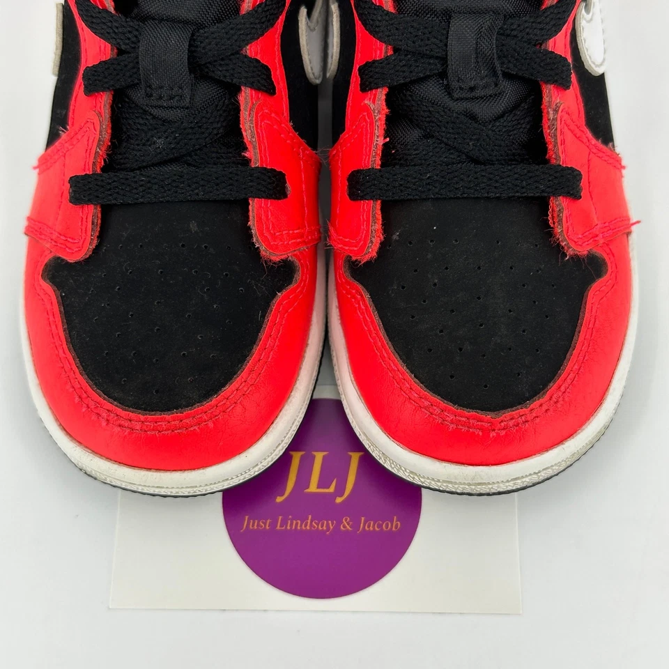 Zapatillas deportivas Air Jordan 1 Mid TD 'Infrarrojo 23' para niños pequeños 640735-061 talla 8C Foto 4 de 4