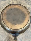 ERIE No. 7  Cast Iron Skillet; 6th Series (1905-1907) Nickel Plated (worn)