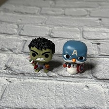 Funko Pop Marvel Holiday Mini Figures Christmas Captain America Snowman Hulk Lot