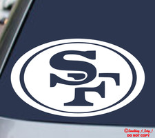 SAN FRANCISCO 49ERS VINYL DECAL STICKER CAR REAR WINDOW BUMPER FOOTBALL NFL LOGO