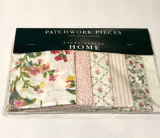 Laura Ashley Home Patchwork Pieces Quilt Cotton Floral Pink Rose UK England NOS