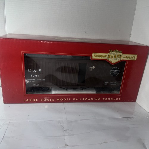 Bachmann G Scale #93324 Colorado y Southern Boxcar con ruedas metálicas para tren se | Zustand: New
