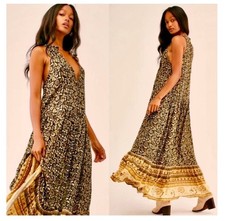 Spell & The Gypsy Collective Dahlia Maxi Dress Sz XS Sleeveless Split Neck Boho