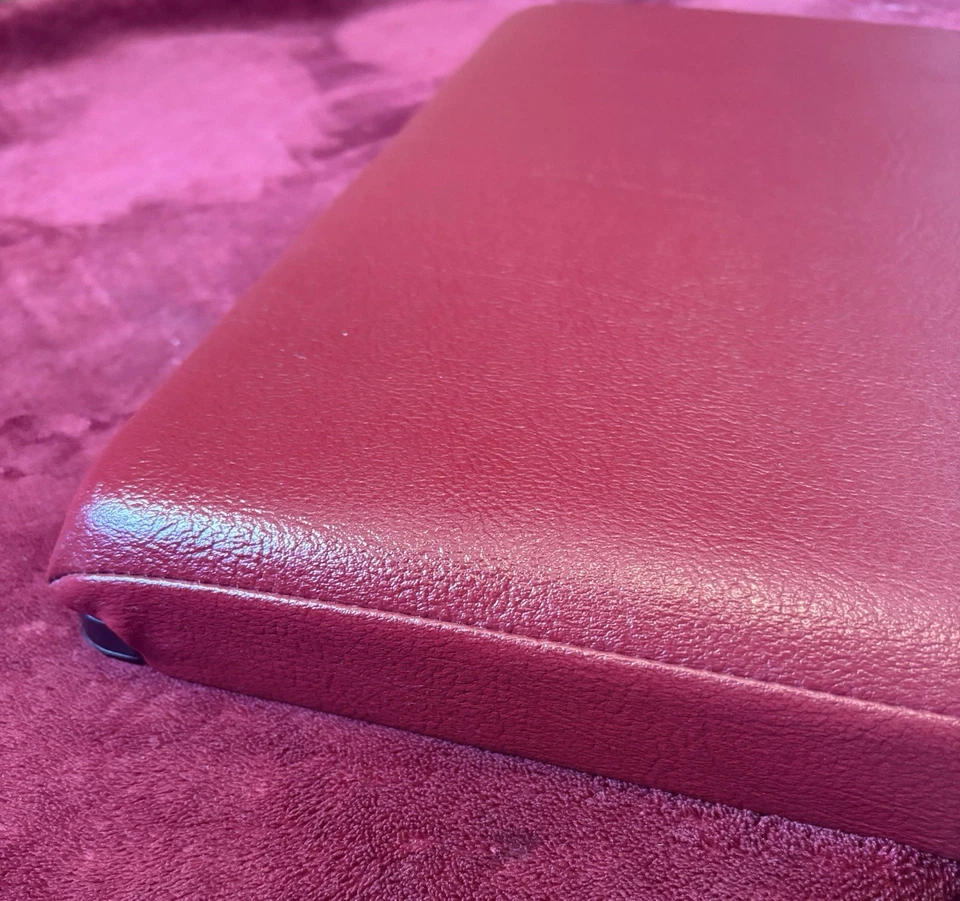 94-01 Dodge Ram 1500 2500 tapa de consola central de cuero rojo OEM Foto 4 de 4