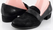 250 BELLE SIGERSON MORRISON EFFIA Black Leather COMFORT Designer Loafers 7.5