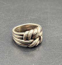 Vintage Sterling Silver Knotwork Ring Size 6.5