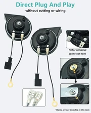 2-Pack Car Horn Connector Adapter Harness, Pigtail Converter for Toyota