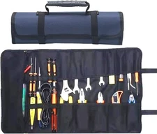 23 Pocket Tool Bag Roll Up, Tool Organizer for Men gift, Portable Tool Storage w