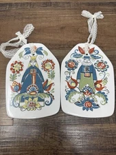 Figgjo Flint FF SAGA Norsk Design Handpainted Silkscreen Norway Lot of 2