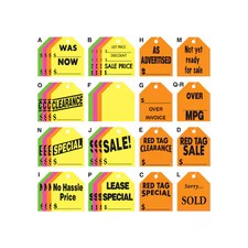 CAR DEALER DEPOT 203-PI-NO Large Rearview Mirror Hang Tags 50 Per Pack :