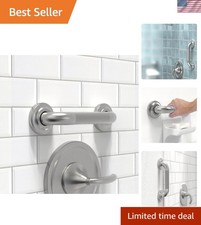 Stylish ADA Compliant Grab Bar - 1-1/4" Knurled Safety Handrail 500lbs Support